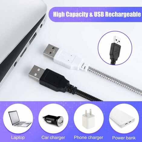 Stück USB-LED-Leseleuchten, flexibles USB-Buchlicht, USB-dimmbare  LED-Lampe, USB-Schwanenhals-Touch-Licht für
