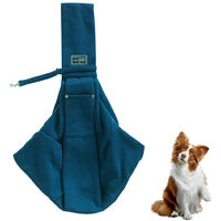 Katze Haustier Schultertasche  Single Schulter Sling Bag, Unterstüzung bis 5kg, komfortable und langlebige Hunde Transporttasche für Kleine Hunde und Katzen, blau