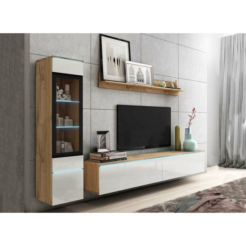 Grand meuble TV- Meuble TV centre de Divertissement -Étagères