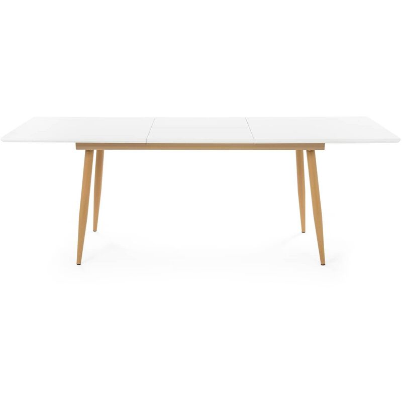 Table de repas scandinave extensible en bois, 8/10 couverts