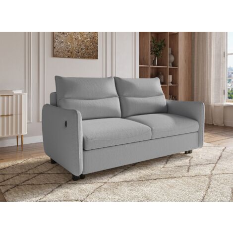 Canapé convertible Giotto 3 places Gris clair