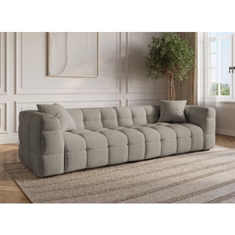 Canapé 4 places en tissu taupe BELLA