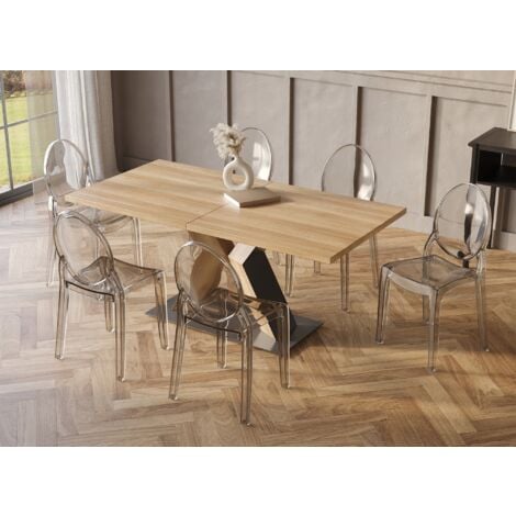 Lot de 4 chaises design en plexi transparent TOLGA