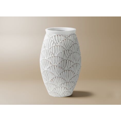 Vase en résine blanche H43 cm CEDRE