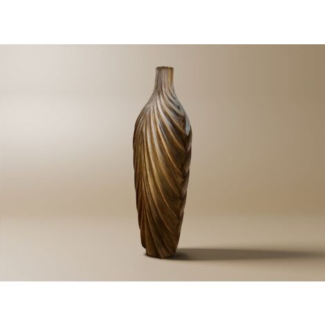 Deco In Paris – Vase haut en polyrésine imitation bois 45 cm – Design raffiné – Pour compositions florales – Élégance pour salon et entrée
