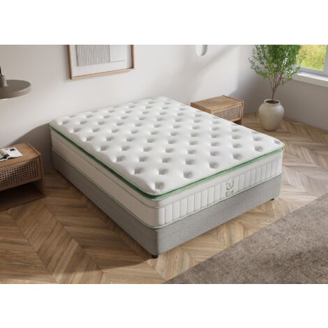 Matelas hybride ressorts ensachés 140 x 190 cm épaisseur 34 cm