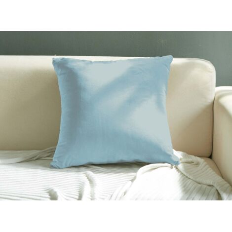 Coussin carré 45x45cm en velours vert d'eau TYGA