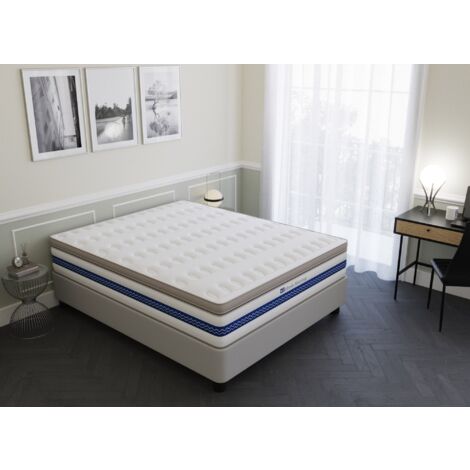 Matelas hybride REFRESH 180 x 200 cm ressorts ensachés et mémoire