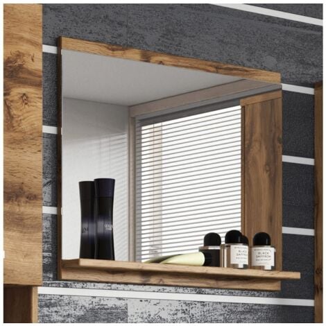 Ensemble meubles salle de bain suspendu XL - Bois effet vieilli