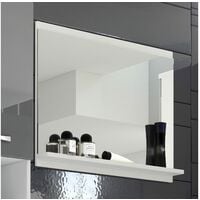 Ensemble meubles salle de bain design suspendu XL - Blanc et gris HARMONY