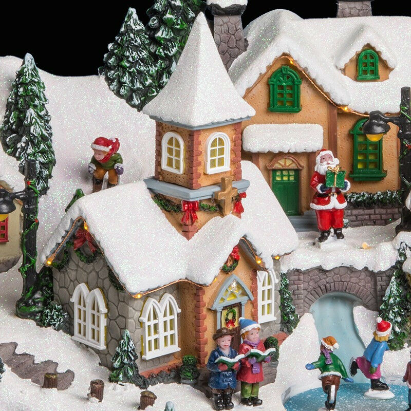 Générique Village de Noel Lumineux Train animé