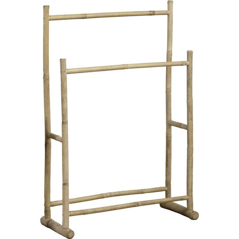 Porte serviettes canne de bambou 2 barres (1/3)