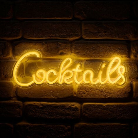 Néon mural USB Cocktails Ostaria