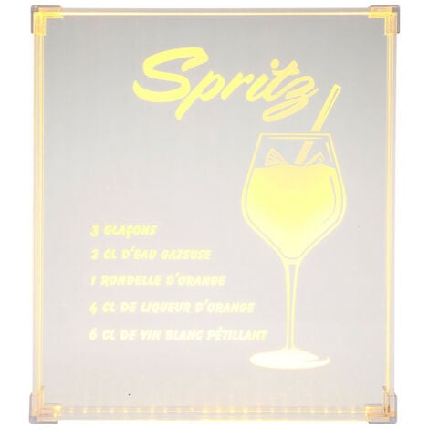 Néon mural USB recette du Spritz Ostaria