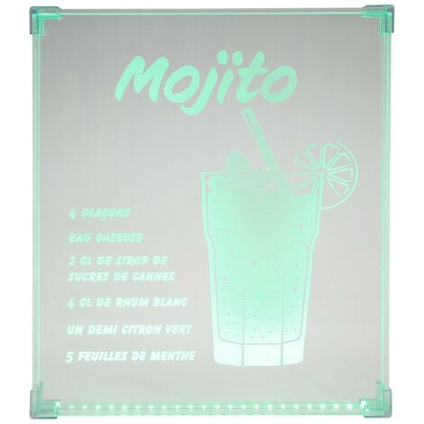 Néon mural USB recette du Mojito Ostaria