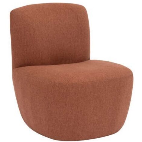 Atmosphera – Fauteuil relax tissu chiné terracotta – Confort moelleux – Dimensions L. 65 x P. 71 x H. 68 cm – Pour usage intérieur