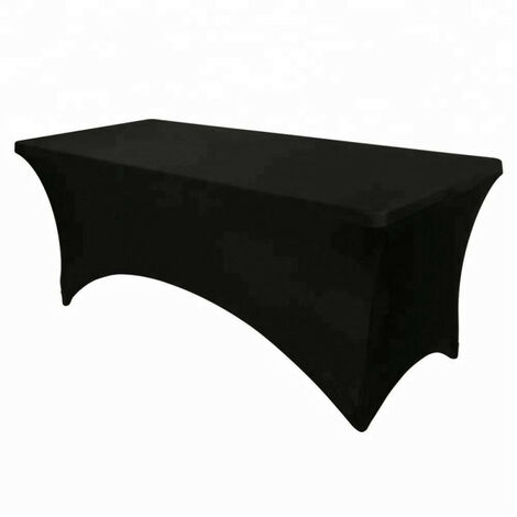 Housse pour table rectangulaire 180x70 cm coloris noir (1/2)