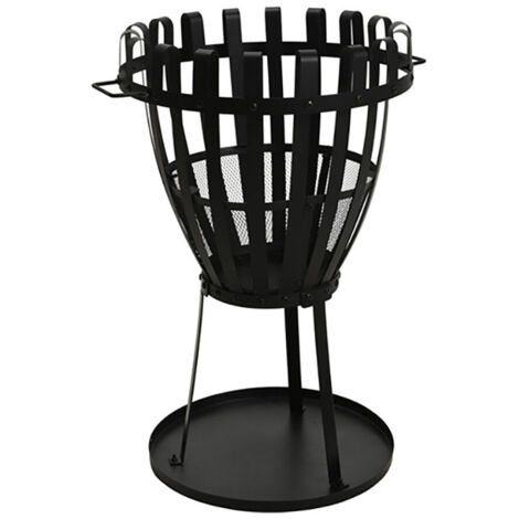 Brasero corbeille métal D54 noir Ambiance (1/3)
