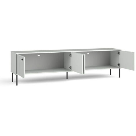 Meuble TV 4 Portes blanc mat Iris