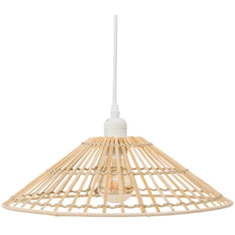Atmosphera – Suspension en bambou D 36 cm – Hauteur réglable jusqu'à 16 cm – Douille E27 – Câble 80 cm – Pour ambiance chaleureuse (1/5)