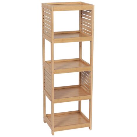 Meuble 5 etageres bambou et mdf - trinidad - Tendance (1/2)
