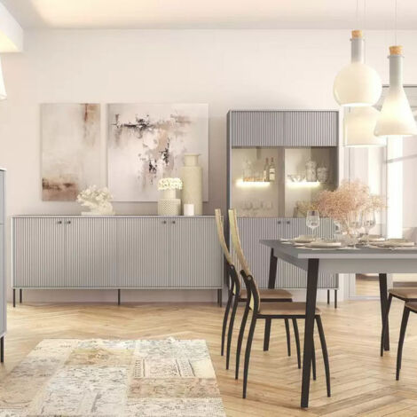 Buffet 4 portes blanc mat Iris