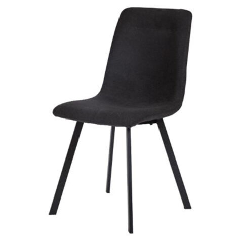 Chaise tissu gris foncé pieds métal (1/3)