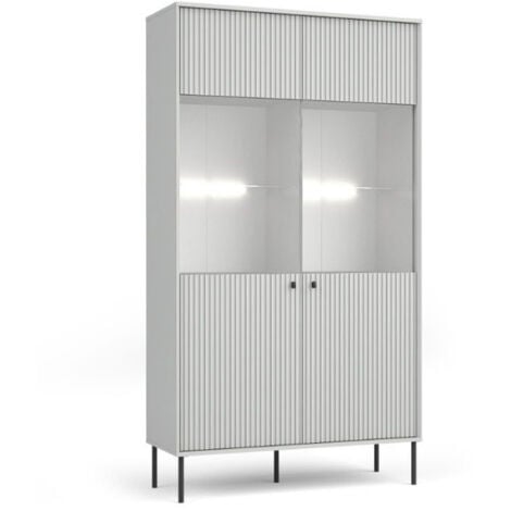 Vitrine 2 portes blanc mat Iris