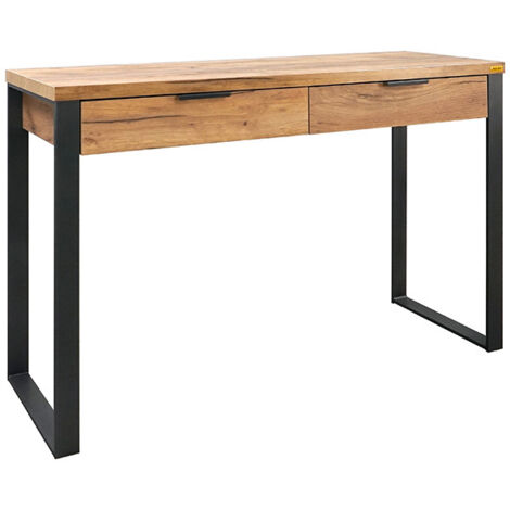 Console 2 tiroirs pieds métal Ron