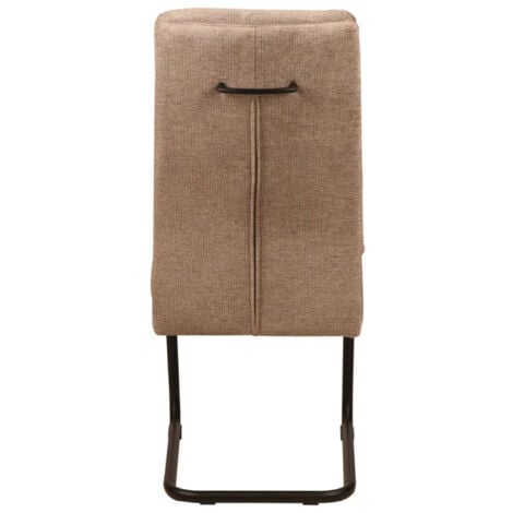 Chaise pieds traineau tissu taupe Katleen