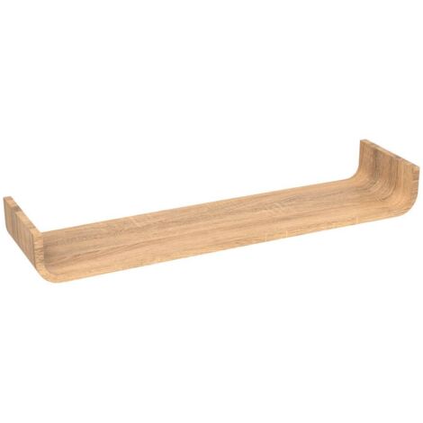 5Five Simply Smart – Étagère murale courbée beige 80cm x 20cm – MDF E1 – Fixations invisibles pour rendu flottant – Charge maximale 2.2kg (1/4)