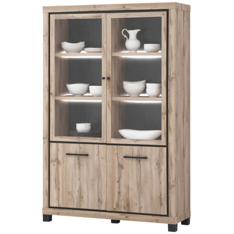 Vitrine avec éclairage 2+2 portes Elégance (1/5)