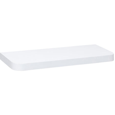 5Five Simply Smart – Étagère murale arrondie blanche 60x23,5cm – Fixations invisibles – MDF E1 pour design épuré – Charge maximale 15kg (1/5)