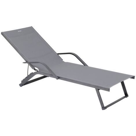 Hesperide – Transat Bayamo aluminium traité époxy – Couleur ardoise et graphite – Longueur 106,5 cm – Largeur 68,5 cm – Hauteur 197 cm (1/7)