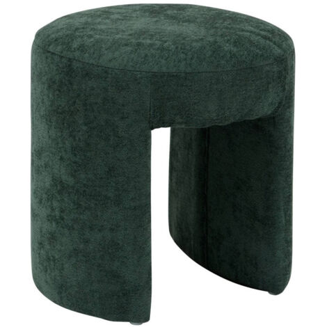 Pouf Jin D38 cm tissu vert cèdre Atmosphera (1/3)