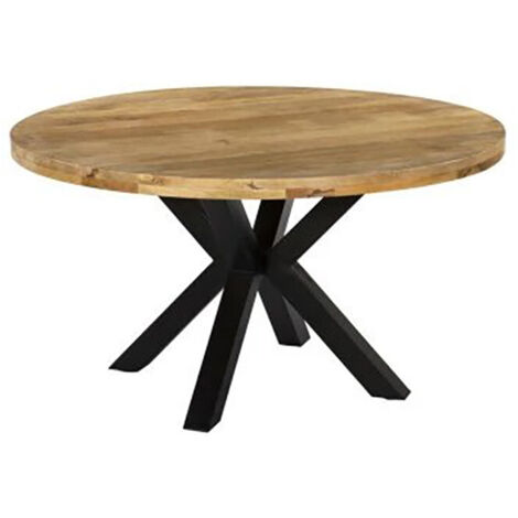 Table ronde 140 cm bois massif Leya (1/5)