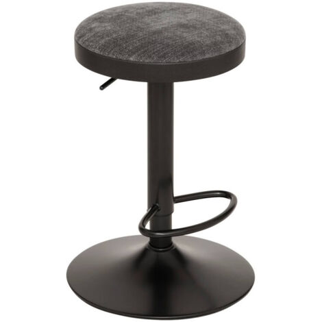 Tabouret de bar Ilsa ajustable noir et gris Atmosphera (1/4)