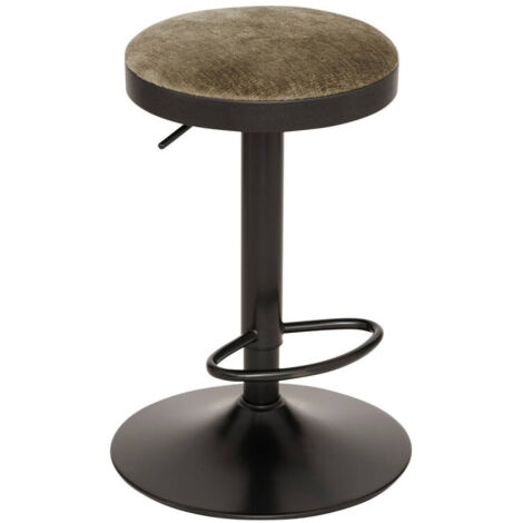 Tabouret de bar Ilsa ajustable noir et kaki Atmosphera (1/4)