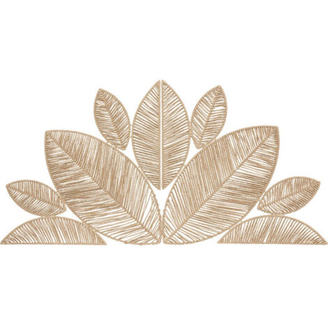 Déco murale feuilles 160 cm en corde – Style bohème chic – Motifs naturels pour intérieur contemporain – Atmosphera