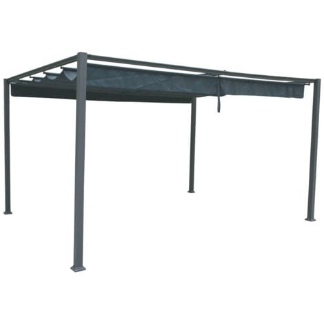 Tonnelle Palmeira 4x3 m gris ardoise Hespéride