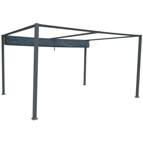 Tonnelle Palmeira 4x3 m gris ardoise Hespéride