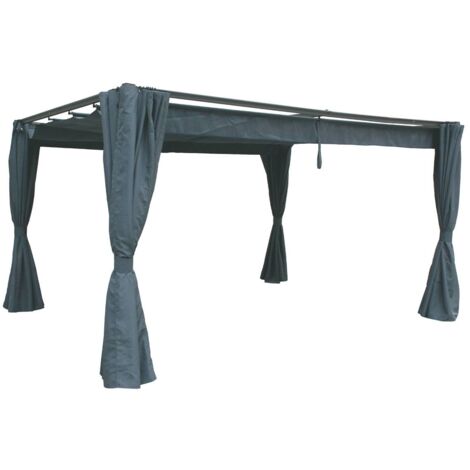 Tonnelle Palmeira 4x3 m gris ardoise Hespéride