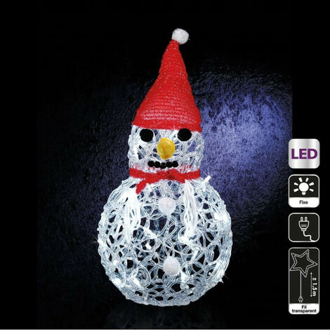 Bonhomme de neige lumineux blanc (1/2)
