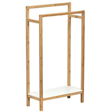 Porte serviettes en bambou avec étagère Nuovo (1/2)