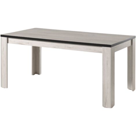 Table à manger 160 x 90 cm bois blanchi Elba