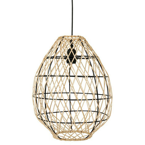 Suspension bambou Keji naturel et noir Ostaria (1/5)