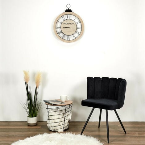 Chaise Ariel velours noir