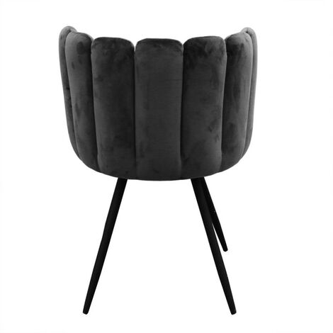 Chaise Ariel velours noir