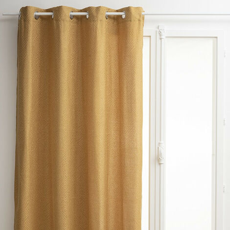 Rideau jacquard Tanis ocre 140x260 Atmosphera (1/2)
