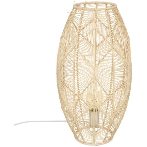 Atmosphera – Lampe à poser en rotin tissé 48 cm – Douille E27 jusqu'à 40W – Câble 175 cm – Ambiance chaleureuse pour salon ou chambre (1/4)